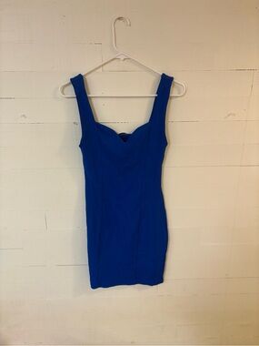 Zara Royal Blue Sleeveless Bodycon Mini Dress NWT Size Medium